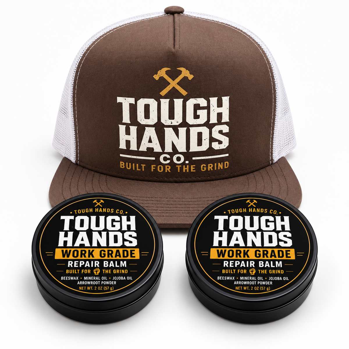 Tough Hands Co. Ultimate Work Kit – 2-Pack Balm + Hat