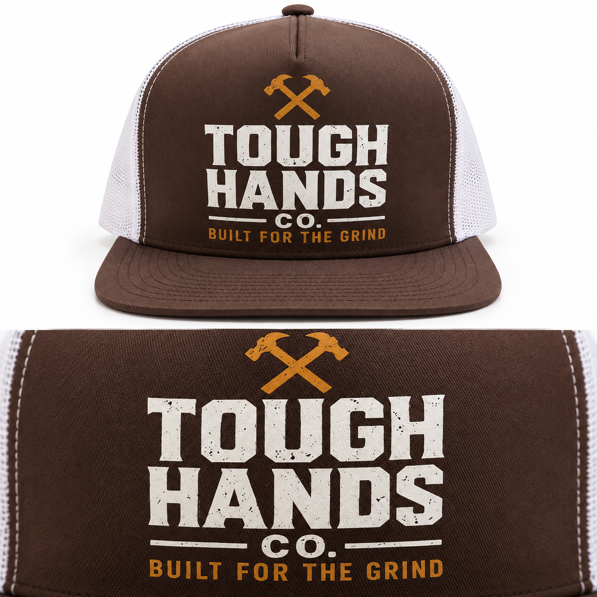 Tough Hands Co. Flat Bill Trucker Hat